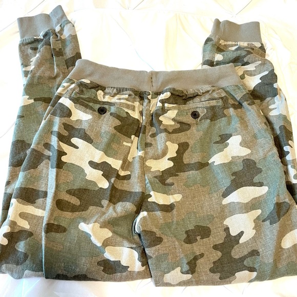 Lucky Brand Linen Blend Drawstring Waist Camo Joggers Size Small, Excellent! - Picture 6 of 6